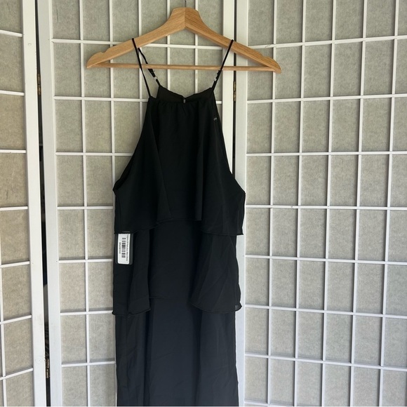 NWT HYFVE Layers of fabulous maxi dress small black halter dress - Picture 3 of 15